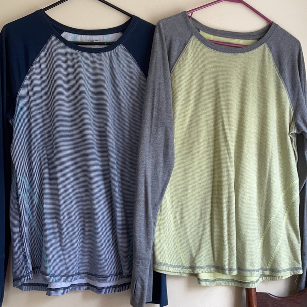 Tek Gear, 2 shirts, XL, blue/white, yellow/gray